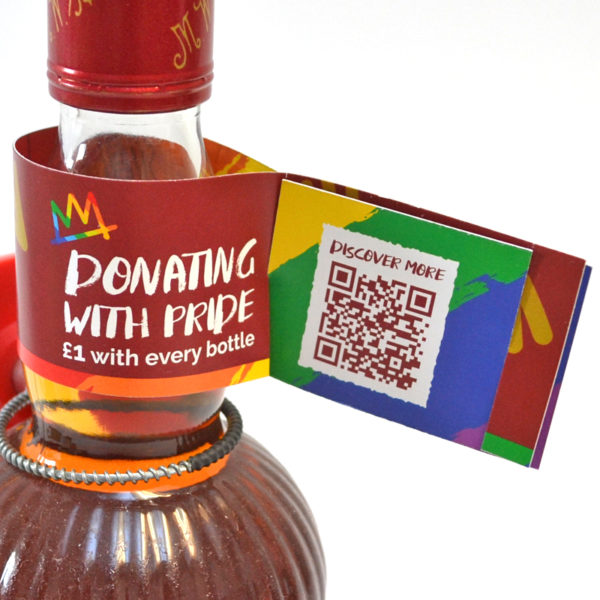bottle label with qr code